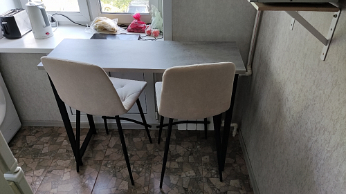 Барная стойка Дилан Лофт 120х60х90 бетон фото покупателя 117