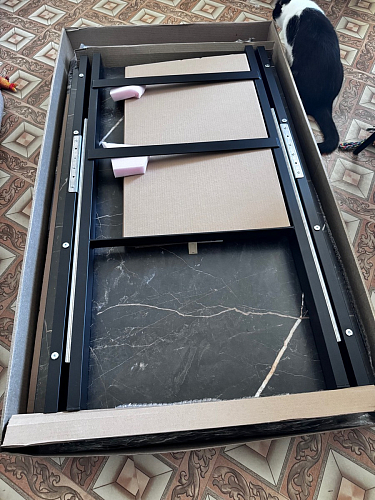 Стол Центавр дуб галифакс / черный матовый фото покупателя 52