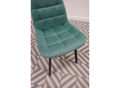 Стул на металлокаркасе Челси бирюзовый / черный из шоурума 1