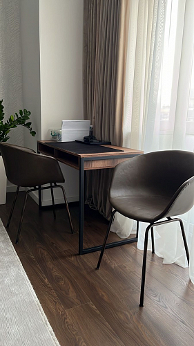 Письменный стол Леон Лофт бетон / черный матовый фото покупателя 81