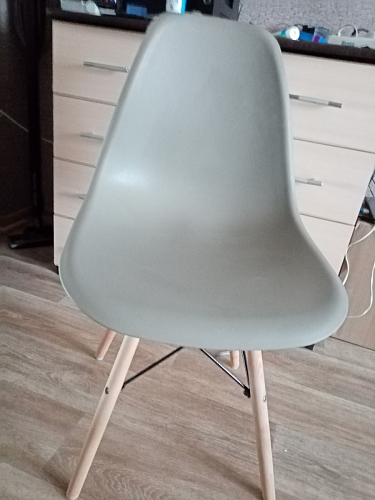 Пластиковый стул Eames PC-015 серо-голубой / дерево фото покупателя 215