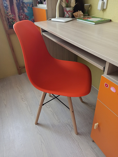 Пластиковый стул Eames PC-015 желтый фото покупателя 15