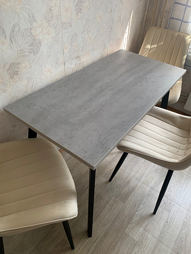 Стол Тринити Лофт 120 32 мм дуб галифакс табако / черный матовый фото покупателя 47