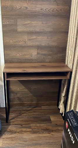 Письменный стол Лео Лофт черный матовый / дуб делано темный фото покупателя 33