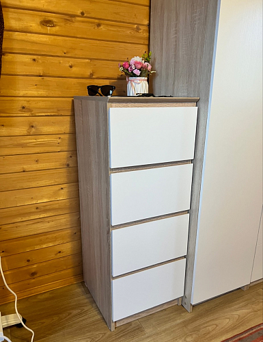 Комод Т-4р дуб сонома / белый фото покупателя 11