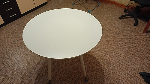 Стол круглый Bianka 90 белый фото покупателя 2