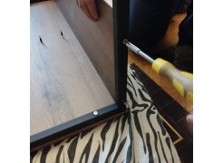 Письменный стол Клер Лофт дуб вотан / черный матовый фото покупателя 15