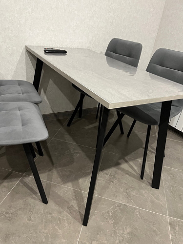 Стол Тринити Лофт 120 32 мм дуб галифакс табако / черный матовый фото покупателя 668