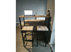 Барная стойка Дилан Лофт 120х60х90 бетон фото покупателя 83