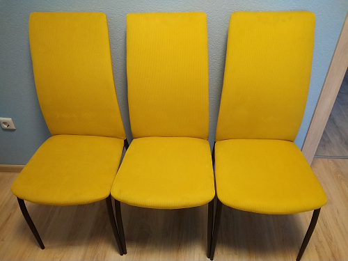 Стул на металлокаркасе Tod light blue / yellow / black фото покупателя 73