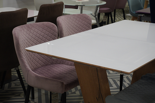 Стол на тумбе Иматра белый / дуб монтана из шоурума 2