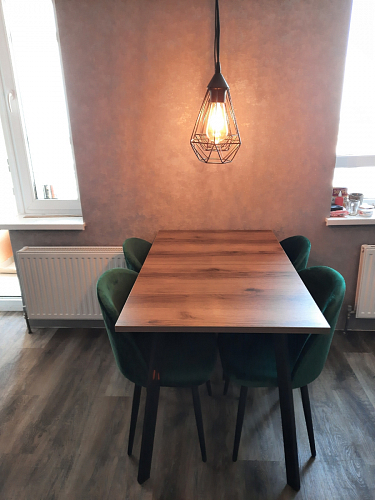 Стол раскладной Колон Лофт 120 32 мм дуб галифакс табако / черный матовый фото покупателя 169