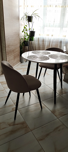 Стул на металлокаркасе Gabi gray / black фото покупателя 521