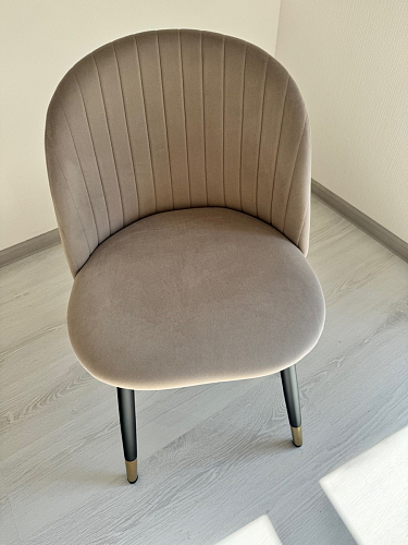 Стул на металлокаркасе Gabi dark beige / black / silver фото покупателя 654