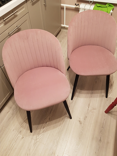 Стул на металлокаркасе Gabi dark beige / black / silver фото покупателя 996