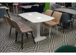 Стул на металлокаркасе Седа К крутящийся светло-серый  / белый из шоурума 1