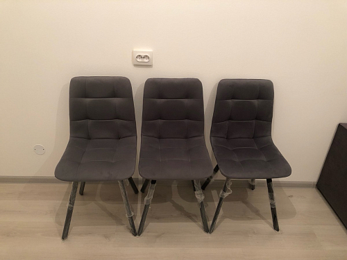 Стул на металлокаркасе Чилли черный / зеленый фото покупателя 1187