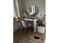 Стул на металлокаркасе Gabi 1 бежевый / черный с серебряными наконечниками фото покупателя 830