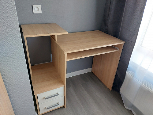 Компьютерный стол Джаз-24 правый дуб сонома фото покупателя 56