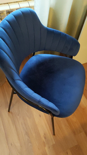 Стул на металлокаркасе Инклес дымчатый / черный глянец фото покупателя 34