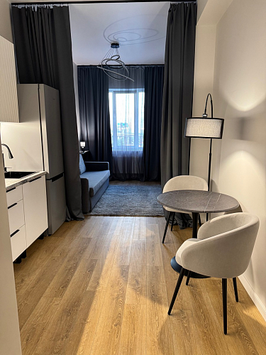 Стол Тулип 80х73 мрамор черный / белый фото покупателя 55