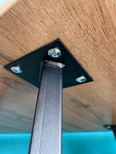 Стол Тринити Лофт 120 32 мм дуб галифакс табако / черный матовый фото покупателя 2