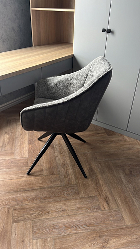 Стул на металлокаркасе Kansas gray / graphite gray / black фото покупателя 1