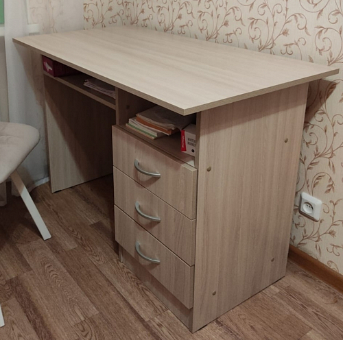Стол письменный Бриз МДФ волна лайм / ясень светлый фото покупателя 13