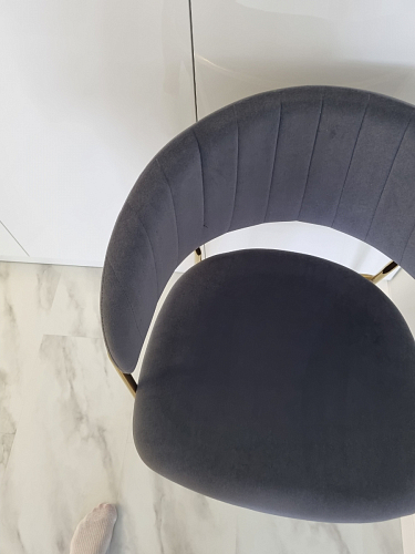 Стул на металлокаркасе Kamelia светло-фиолетовый / золотой фото покупателя 103