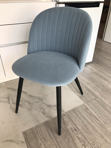 Стул на металлокаркасе Gabi 1 light purple / black / gold фото покупателя 172