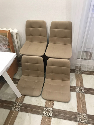 Стул на металлокаркасе Чилли синяя ткань / белый фото покупателя 411