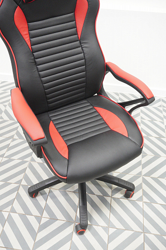 Компьютерное кресло Leon красное / черное из шоурума 1