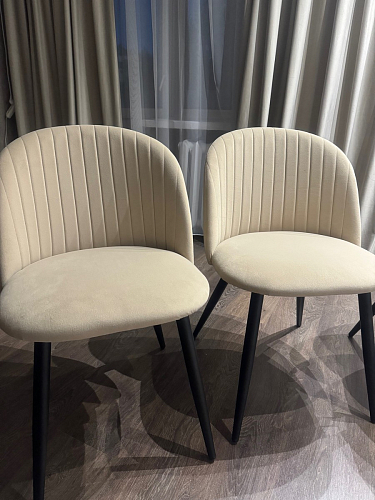 Стул на металлокаркасе Gabi 1 beige / black фото покупателя 579