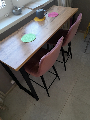 Барная стойка Дилан Лофт 120х60х90 бетон фото покупателя 135