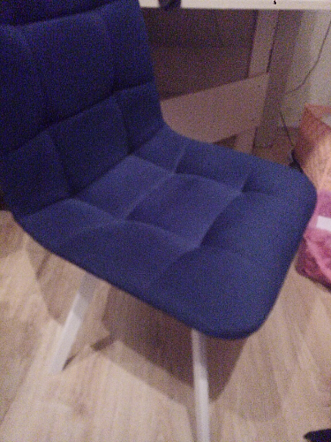 Стул на металлокаркасе Чилли синяя ткань / белый фото покупателя 1005