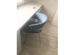 Стул на металлокаркасе Kamelia зеленый / золото фото покупателя 32