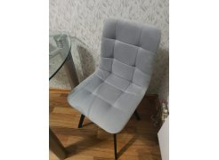 Стул на металлокаркасе Чилли синяя ткань / белый фото покупателя 579