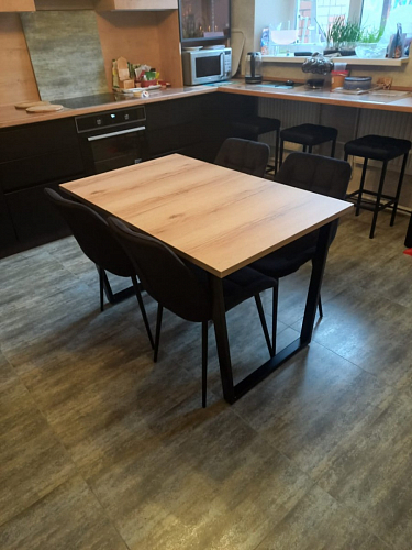 Стол Лота Лофт 120 32 мм бетон / черный матовый фото покупателя 120