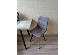 Стул на металлокаркасе Чилли синяя ткань / белый фото покупателя 480