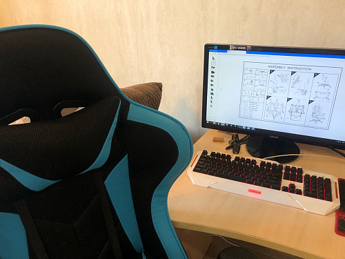 Компьютерное кресло Kano черное / красное фото покупателя 74