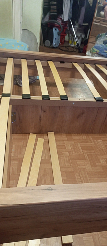 Двуспальная кровать Клауд 160х200 парящая дуб крафт золотой / антрацит фото покупателя 98