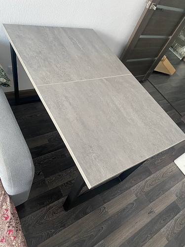 Стол раскладной Лота Лофт 120 25 мм юта / черный матовый фото покупателя 839