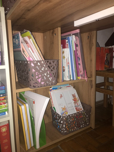 Письменный стол Битти Лофт 116х60х75 дуб делано светлый / белый матовый фото покупателя 15