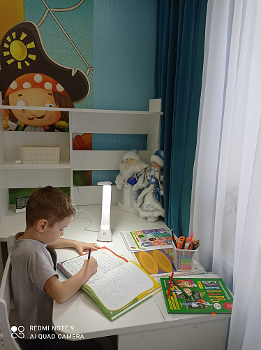 Стол компьютерный с надстройкой 100 х 120 см угловой белый правый фото покупателя 1