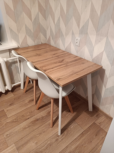 Стол Тринити Лофт 120 32 мм бетон / черный матовый фото покупателя 116