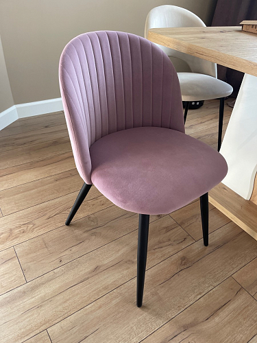 Стул на металлокаркасе Gabi 1 light purple / black / gold фото покупателя 190