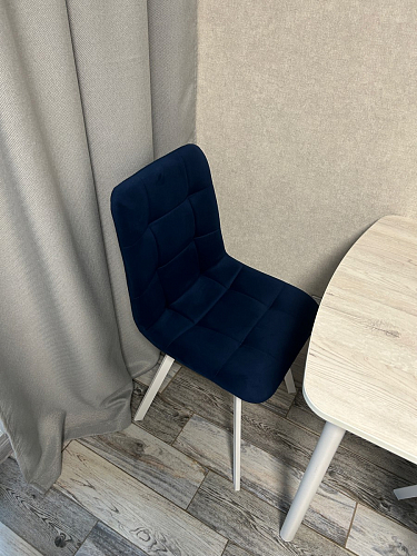 Стул на металлокаркасе Чилли К светло-серый велюр / черный каркас фото покупателя 304