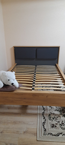 Двуспальная кровать Клауд 160х200 парящая дуб крафт золотой / антрацит фото покупателя 305