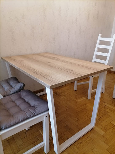 Стол Лота Лофт 120 32 мм бетон / черный матовый фото покупателя 156