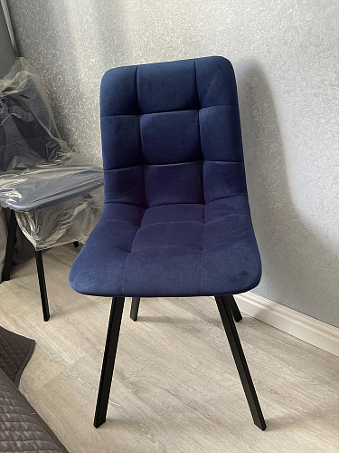 Стул на металлокаркасе Чилли К темно-серый (velutto 32) / черный фото покупателя 692